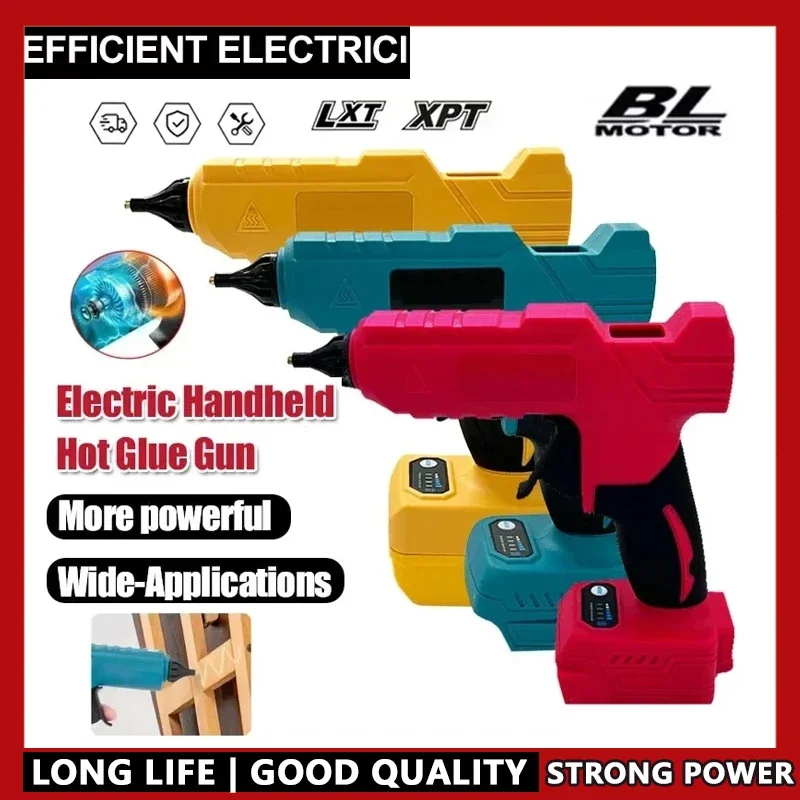 

Электрический пистолет для термоплавкого клея Milwaukee, 18 В, литий-ионный аккумулятор, 11 мм, клеевой стержень, сварочный пневматический пистолет для Makita/Dewalt