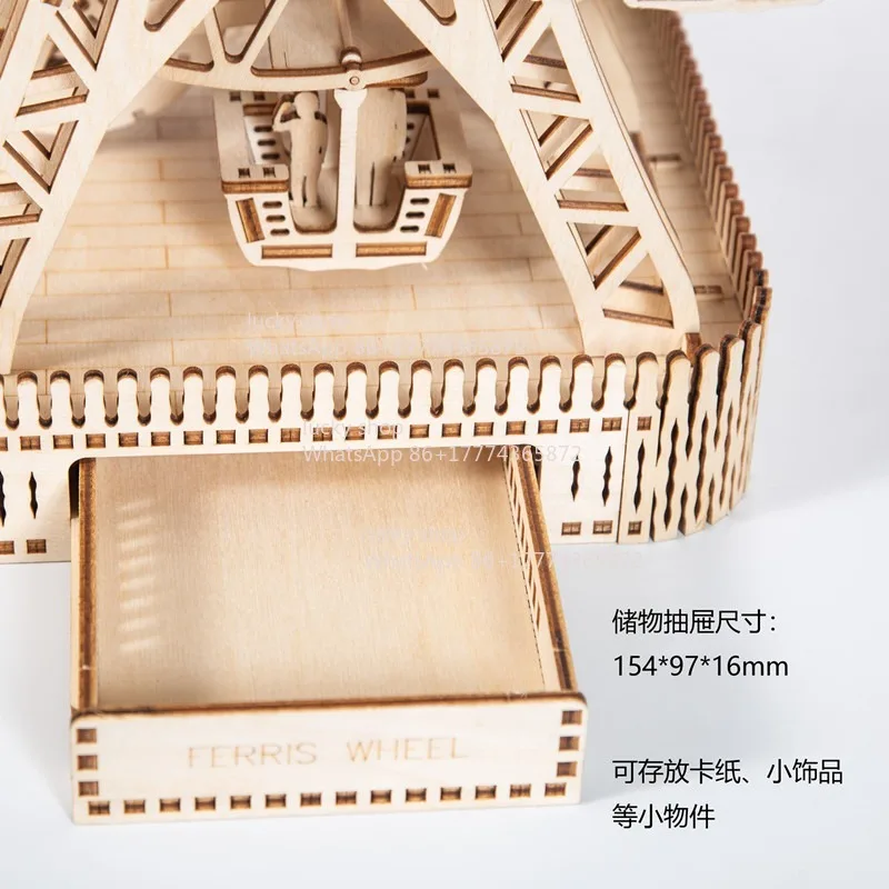 

Деревянное колесо обозрения с зубчатым приводом | Вращающийся декоративный подарок для взрослых