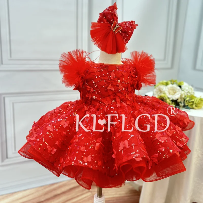 New Elegant Girl Christmas Dress Flower Wedding Cake Flower Cake Dress Gorgeous Chair Princess Party Wine Club Evening Dress