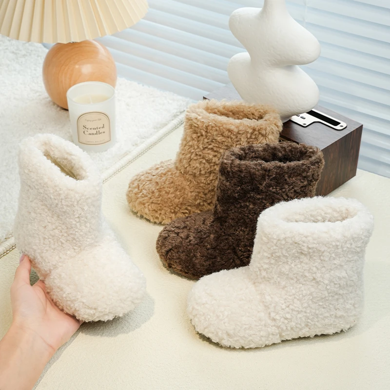 

2025 Winter New Children Cotton Short Boots for Girls Fashion Korean Style Soft Bottom Anti-slippery Versatile Trendy Plush Shoe