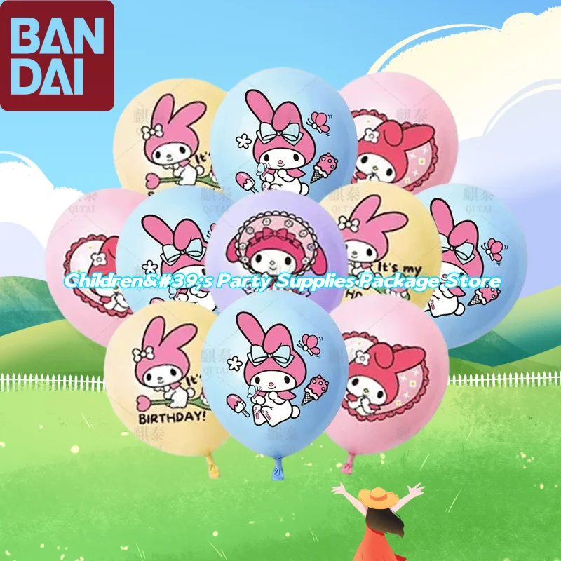 3/6/18 قطعة 12 بوصة سانريو ماي ميلودي كارتون ، مجموعة بالونات اللاتكس ، لحفلات مهرجان الصبي والفتيات ، استحمام الطفل ، زينة الحفلات