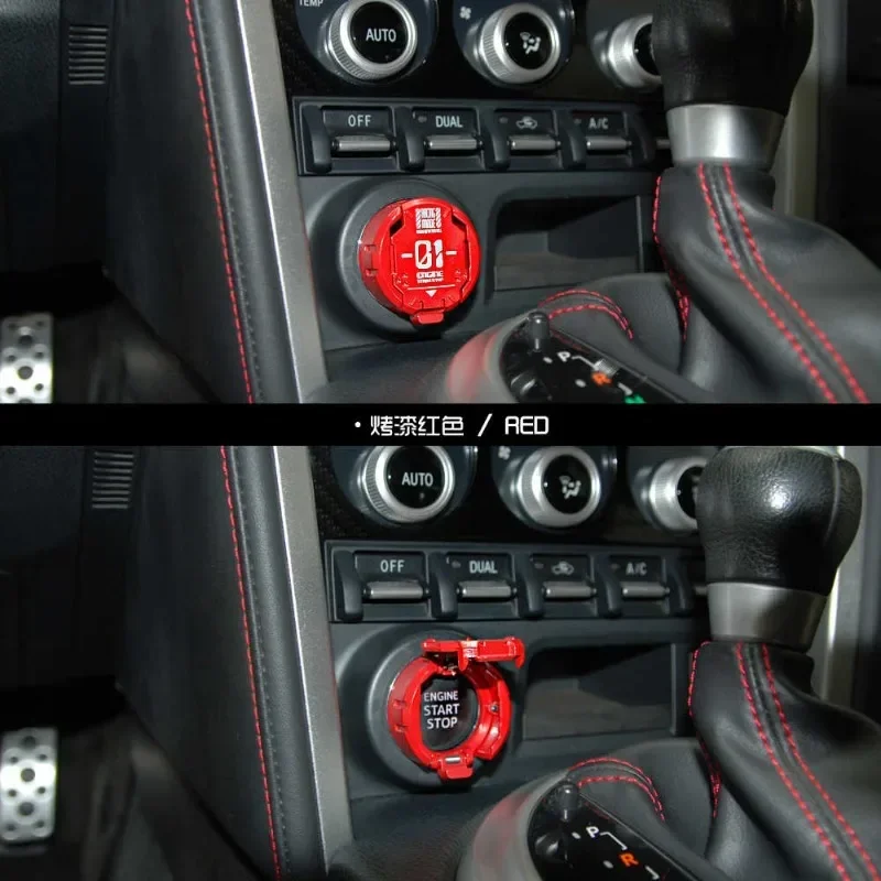 Cars Full Metal Mecha Cars and Motorcycles One-touch Start Button Protective Cover Decorative Modification Accessories