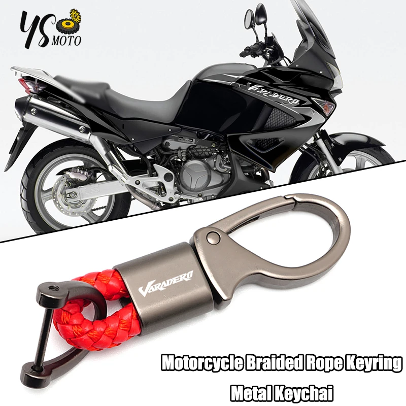 Motorcycle High Quality Braided Rope Keyring Metal Keychain For HONDA Varadero XL1000 XL125 XL 1000 125 1999 - 2013 Accessories