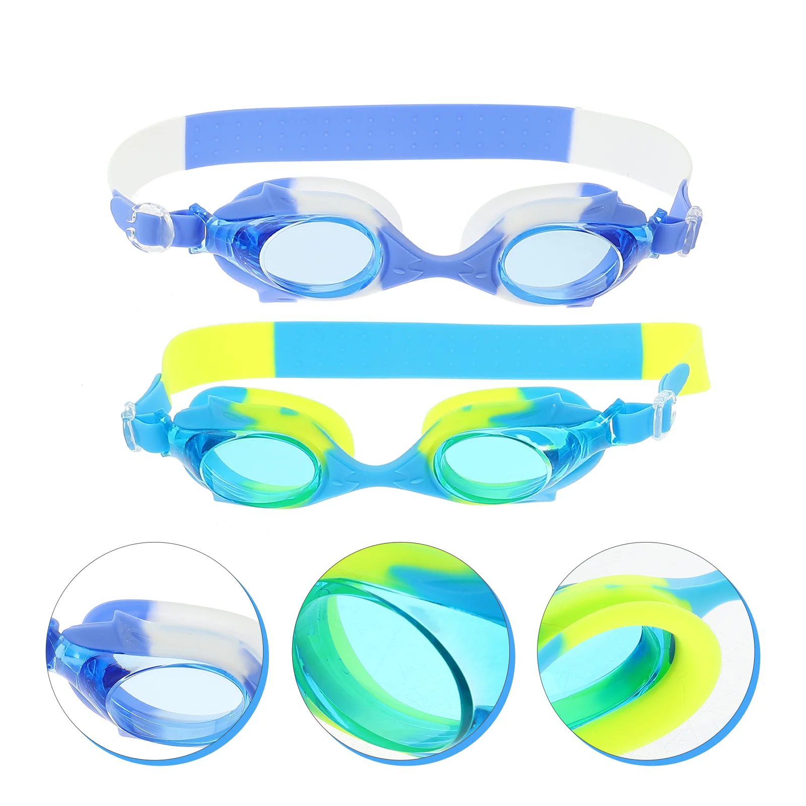 2Pcs Swim Goggles for Kids Lightweight Swimming Goggles High Definition Swim Goggles Toddlers Goggles