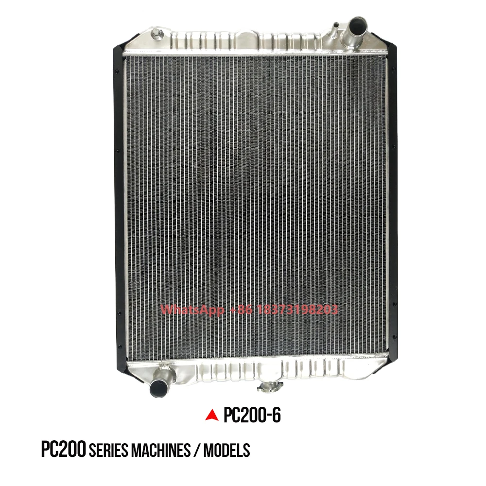 Radiador para Komatsu PC200-6 Núcleo del radiador 206-03-61411 2060361411 Sistema de enfriamiento del tanque de agua de aluminio Reemplazo del motor 6D102