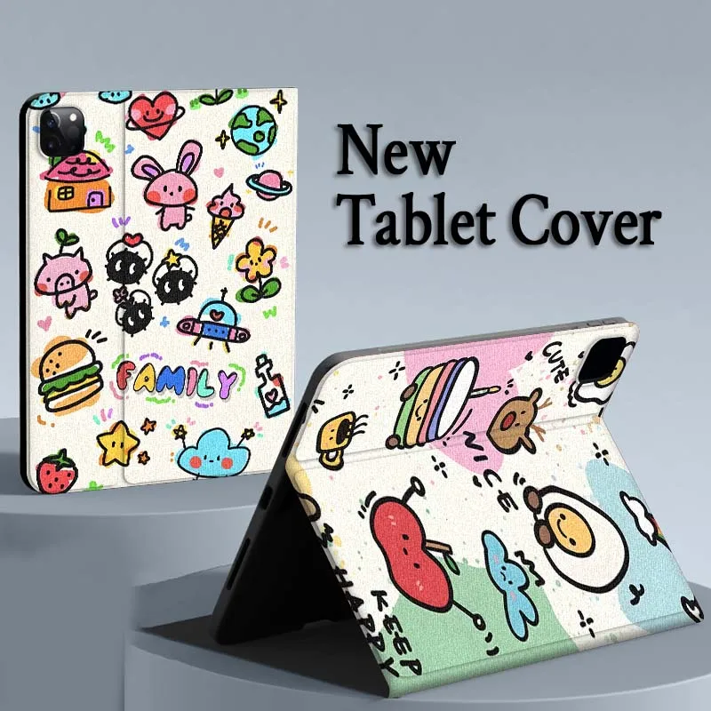 

imaginative Q-version graffiti For iPad Air Mini Pro 7 6 5 9.7 11 10.5 12.9 Automatic Sleep/Wake Tablet Case