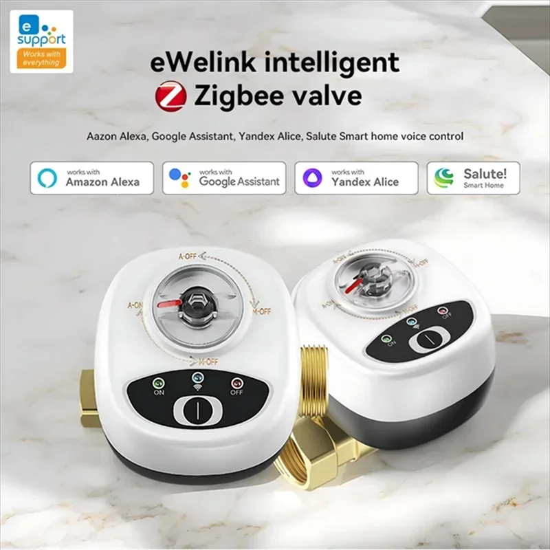 Zigbee Smart Valve Controller Ewelink Ball Valve APP Remote Control IP65 Waterproof Water Valve Works For Alexa-Y41A