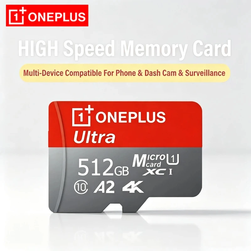 OnePlus High Speed Micro TF SD Card Memory Card 128GB 256GB 512GB U3 A1 4K Full HD For Phone Dash Cam DJI Pocket Sports Camera