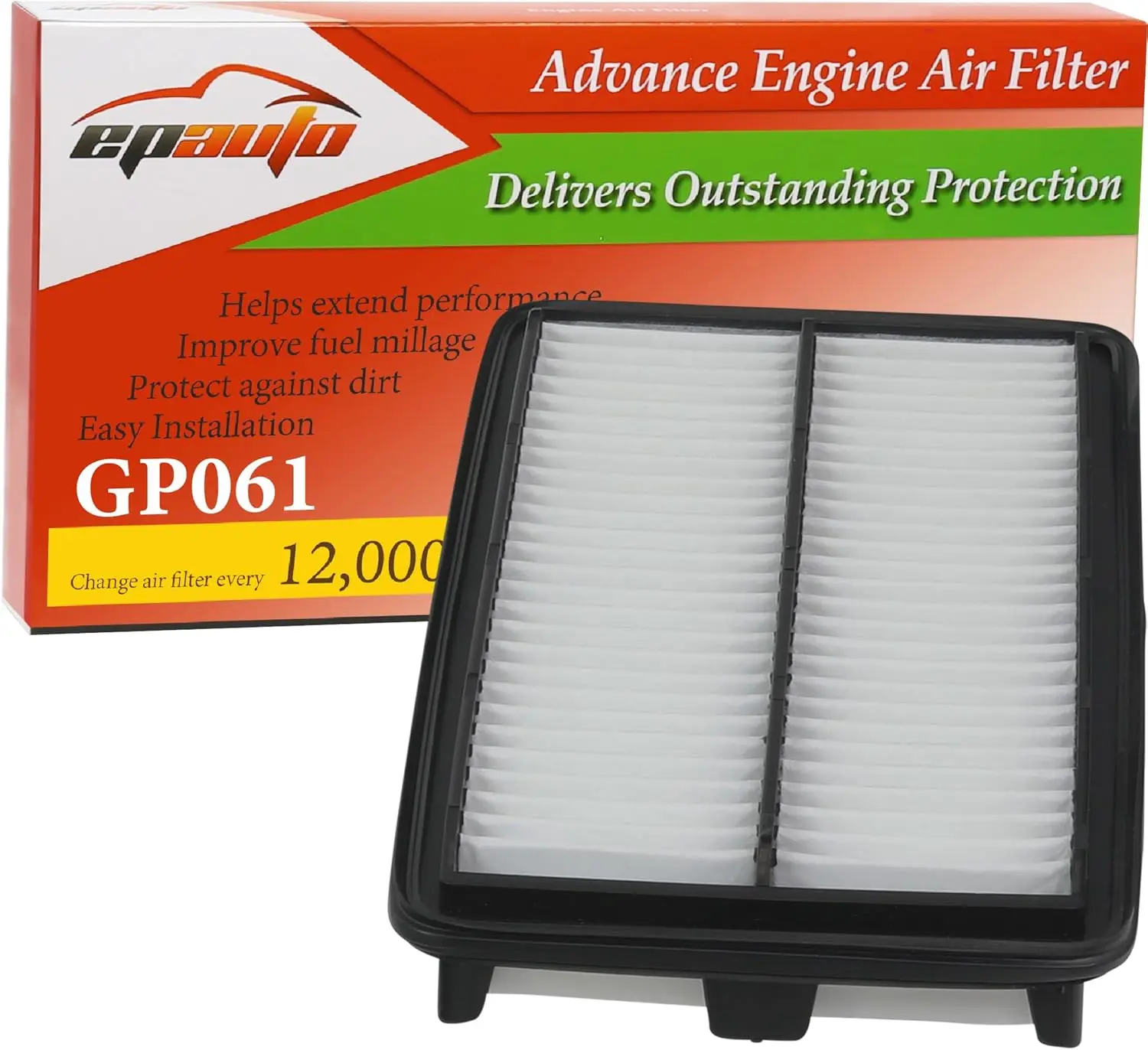 

GP061 (CA12061) Engine Air Filter, Replacement for Acura MDX, TLX, Honda Pilot, Odyssey, Passport, Ridgeline – Fits V6 & 2.0L Mo