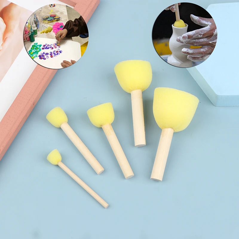 5Pcs/set Ceramic Sponge Rod Set Water Absorbing Sculpture Pottery Tools DIY Crafts Hand Making Accessories