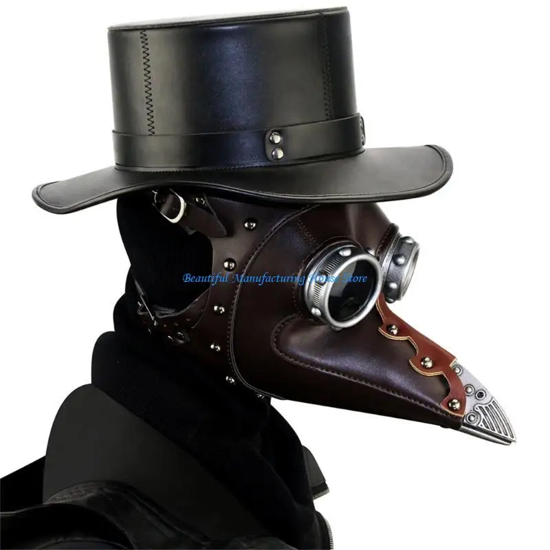 

E56A Punk Top Hat Steampunk Knight Cap Theme Party Costume Hat Role Play Dress Up Hat