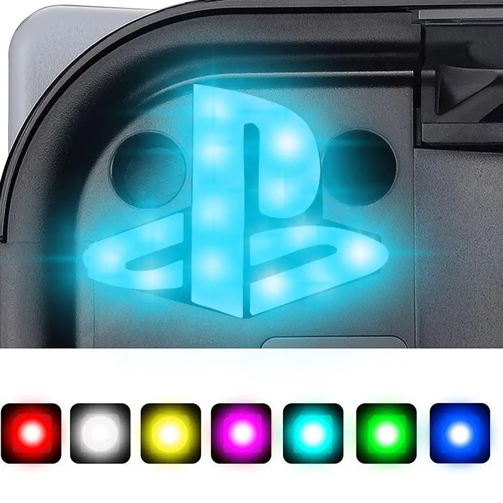 

For PS5 RGB Logo Light Board For PS5 Remote APP Control 8 Fixed Colors USB Button Sound Pickup LED Game Consoles Accessories