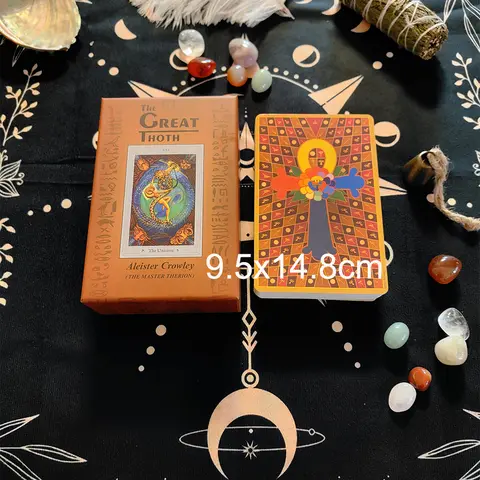 14.8x9.5cm Super Large Thoth Cards 3 Magicians Oracle Deck America Edition Tarot Board Games in Gift Box for Party or Collectors