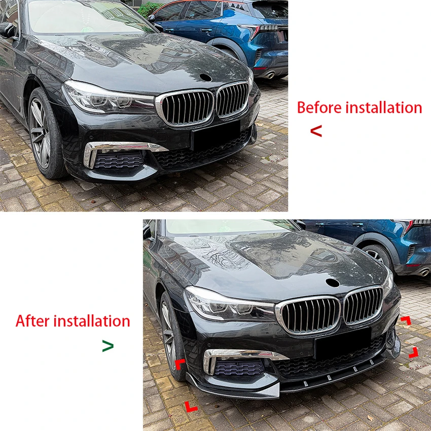 

For BMW 7 Series 2016-2018 G11 G12 M Sport Car Front Bumper Lip Spoiler Splitter Trim Accessories Car Tuning Accessorie Part