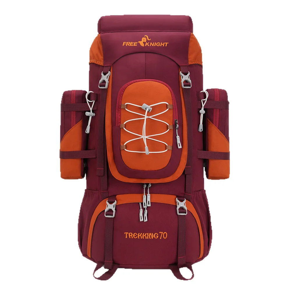 

Hot Sale Brand FREE KNIGHT Outdoor Backpack Hiking Travel Fishing Waterproof Big Capacity Outdoor Bag 70L Free Rain Cover