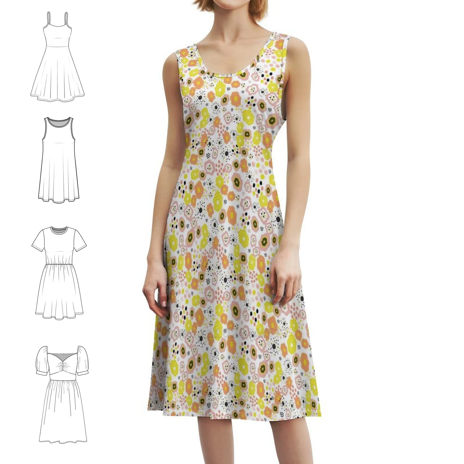 فستان إيبيري صيفي مثير للإجازات للنساء على الشاطئ وحفلات أعياد الميلاد فستان قصير جميل بألوان الباستيل فستان برتقالي خوخي #1