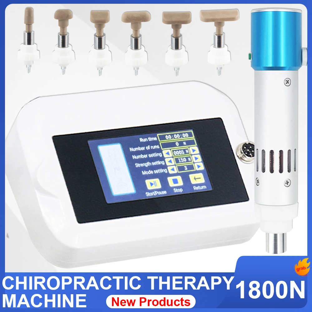 1800N Electric Correction Gun Touch Screen Spinal Chiropractic Adjusting Tools Adjustable Impulse Spine Cervical Newest Massager