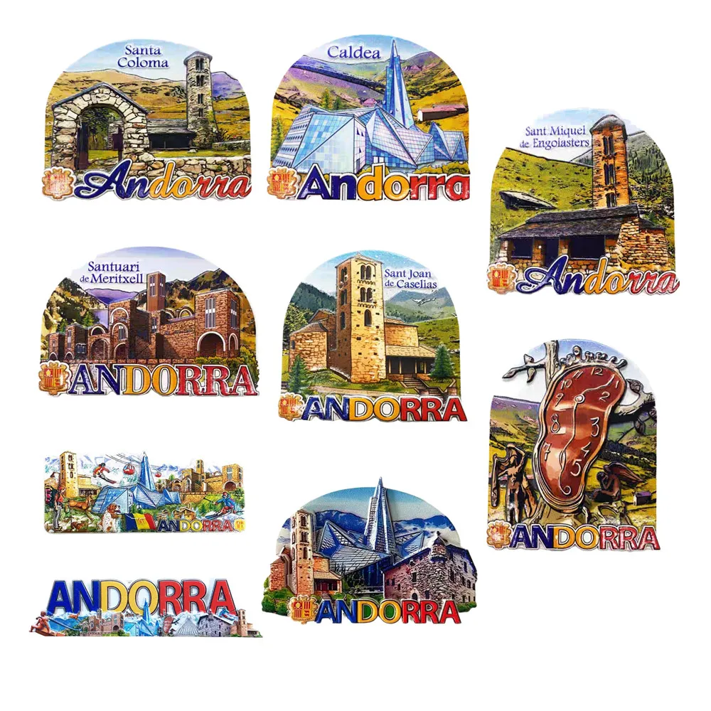 Europe Andorra Caldea Santa Coloma 3D Fridge Magnets Tourism Souvenir Refrigerator Magnets Collection Handicraft Decoration