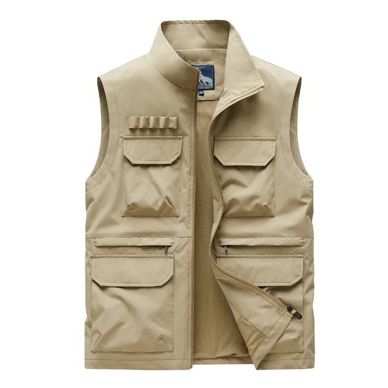 New Men Multi Pocket Quick Dry Fishing Sleeveless Jacket Reporter tactical Vest Male  Waistcoat Outdoor Fishing Vest