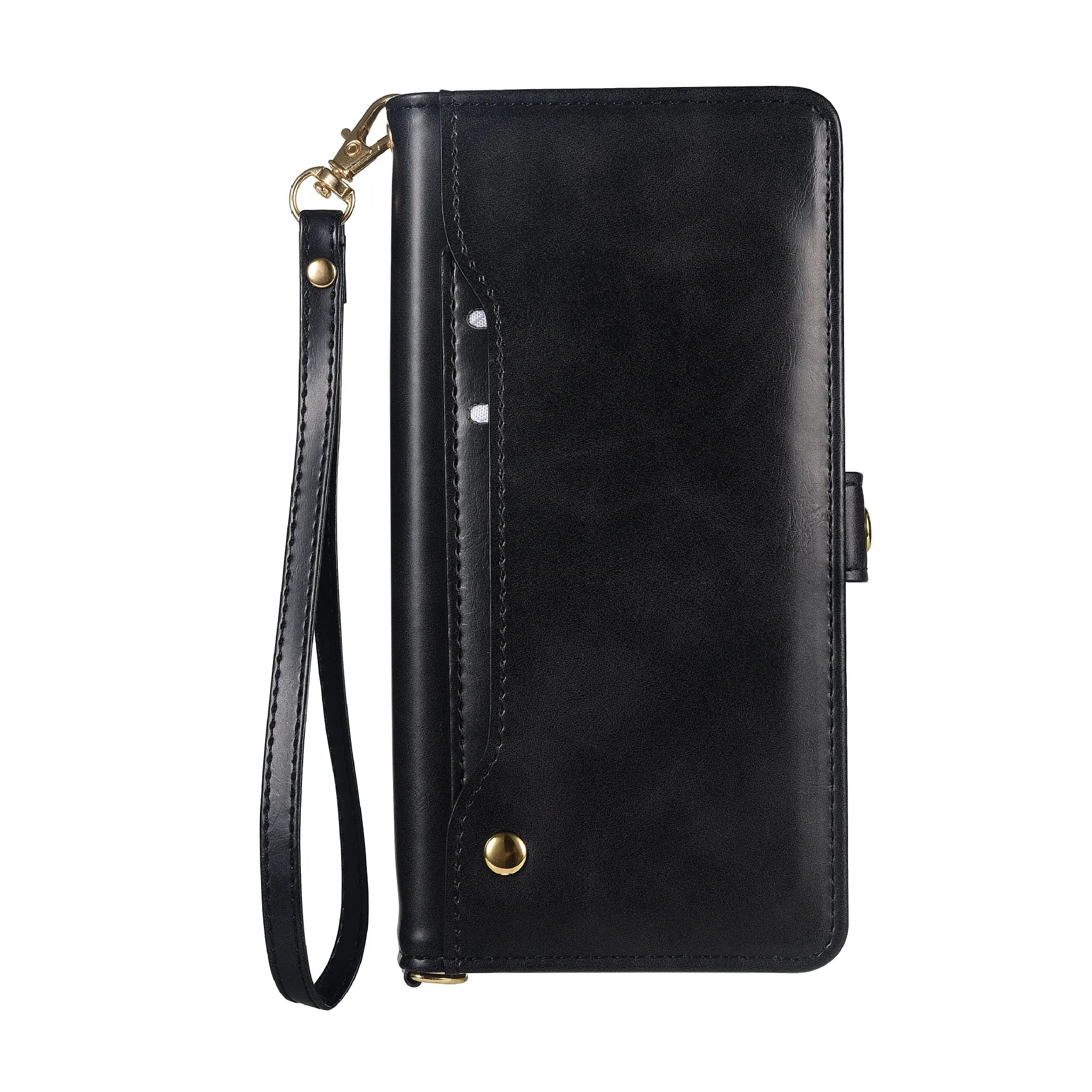 Makeup Mirror Leather 5 Cards Wallet Case For Samsung Galaxy S26 Plus S25 Edge S24 Ultra S23 FE S22 Oil Wax Lanyard Flip Cover