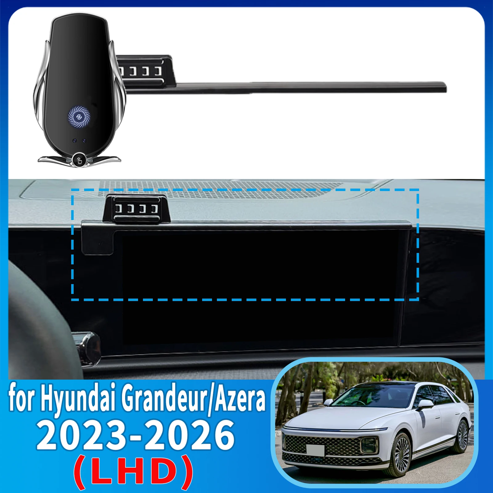 

for Hyundai Grandeur Azera GN7 2023-2026 ​​​Anti-Shake Screen Base Phone Holder Mount Stand ​​ Dedicated Car​​ accessoires