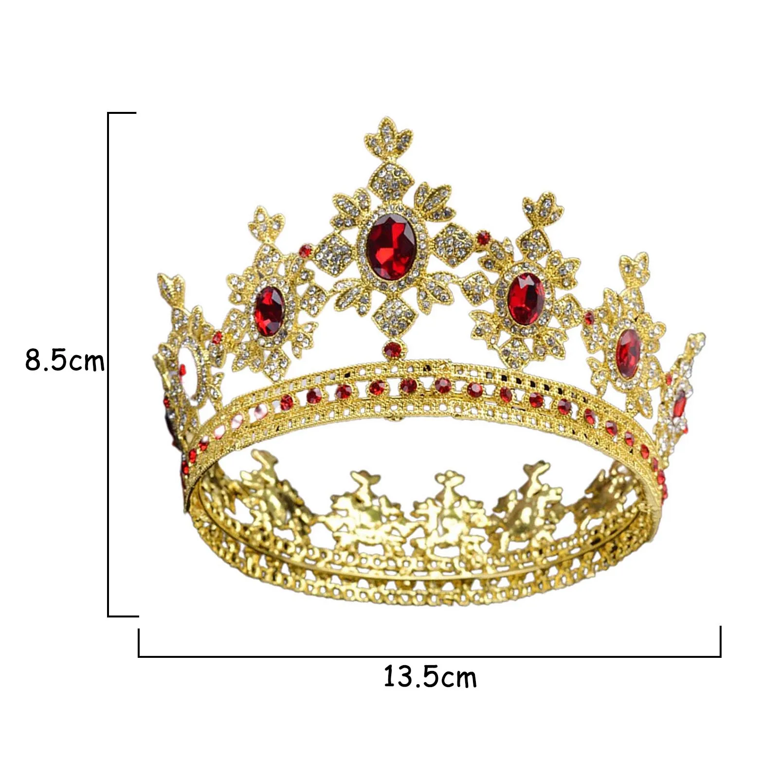 Elegant Glittering Diamond Crown Non-Slip Styling Crown Headpieces for Women Girls Hair Accessorie