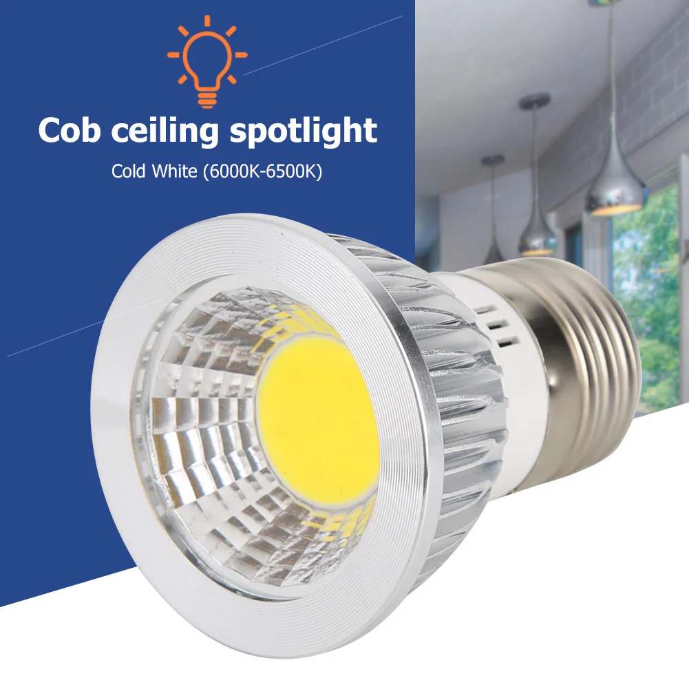 Żarówka LED COB Spotlight 9W E27 85-265V do domu, barwa światła ciepła/biała zimna