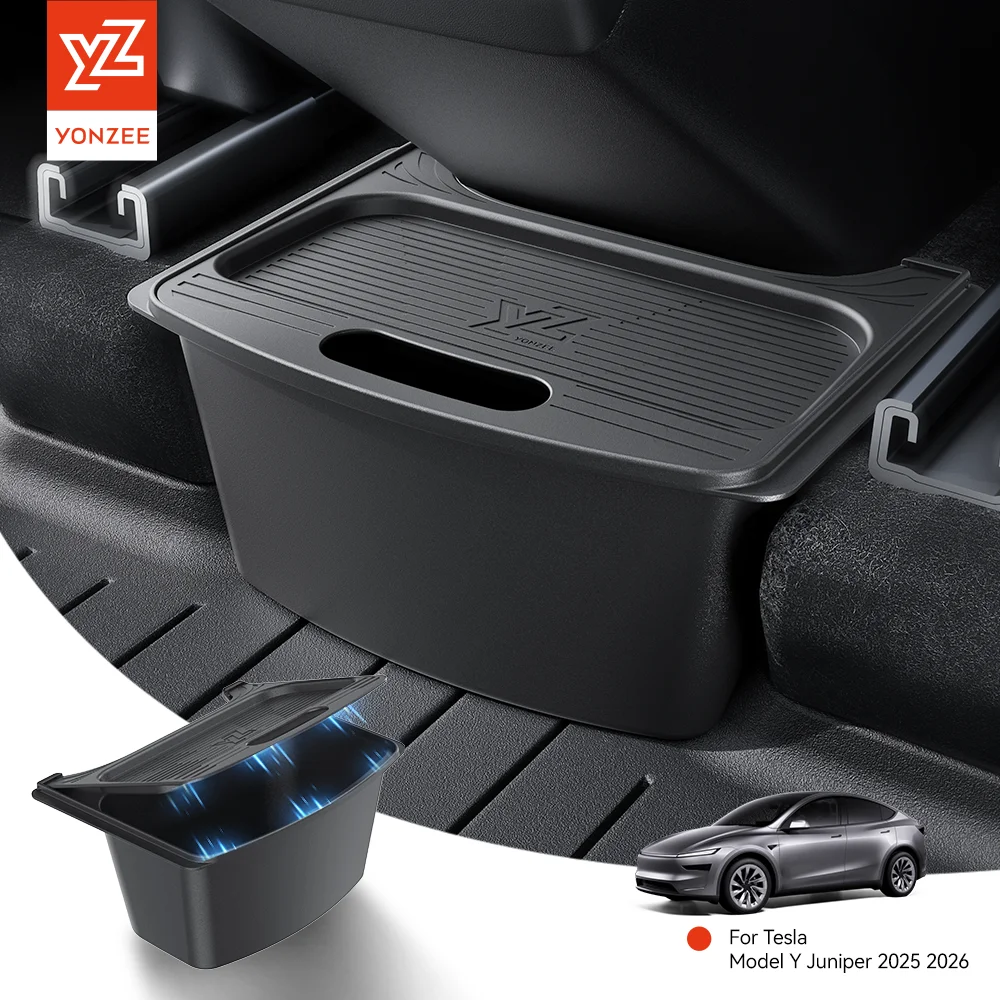 YZ Tesla Model Y Juniper 2026 전용 뒷좌석 TPE 수납박스 에어벤트 하단 수납케이스 차량 쓰레기통 정리함 테슬라 모델Y 주니퍼 전용 카액세서리 자동차 내부 수납용품 뒷좌석 에어벤트 하단 수납박스 TPE 내구