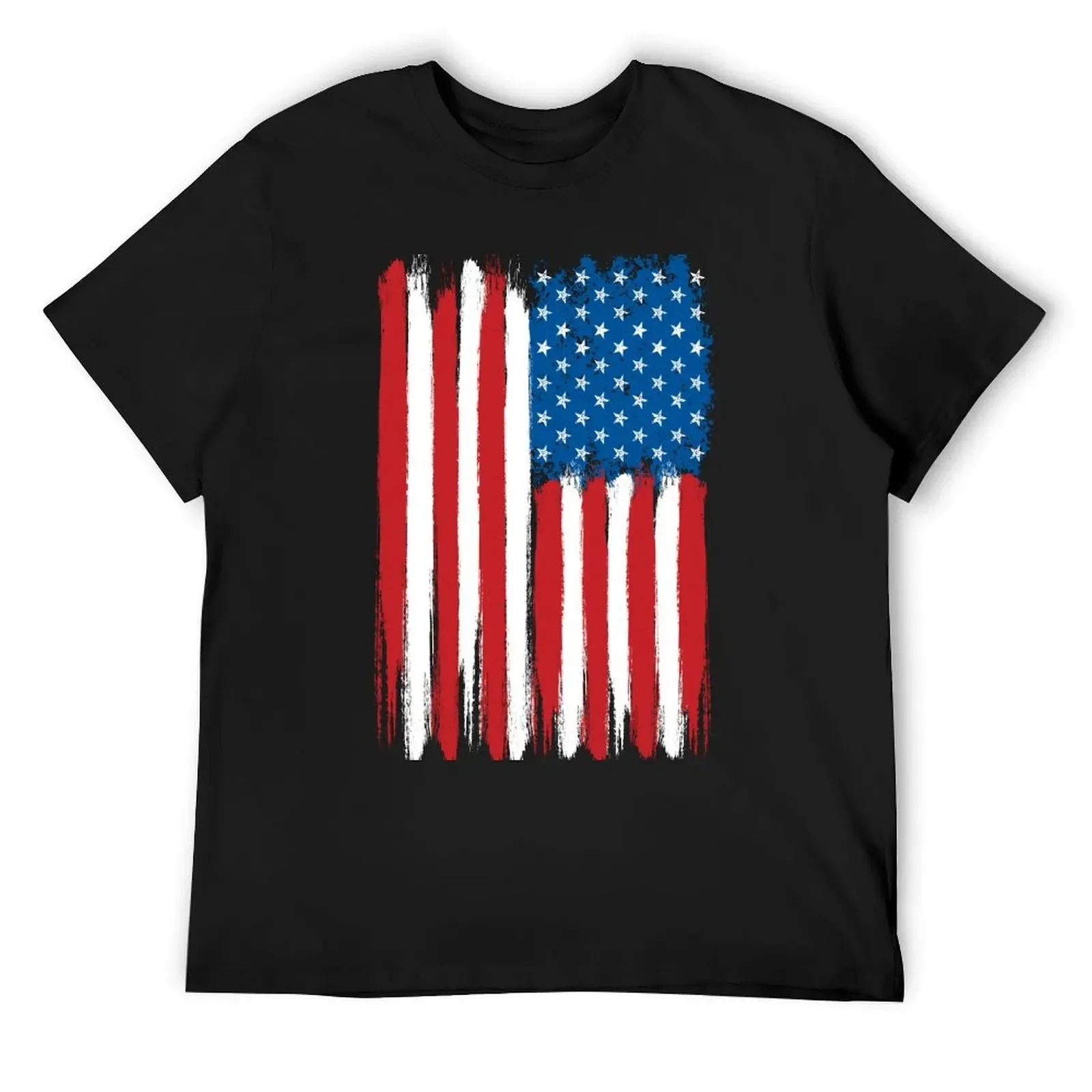 Distressed American Flag Vertical T-Shirt anime clothes anime t shirts shirts graphic tee t shirt for men