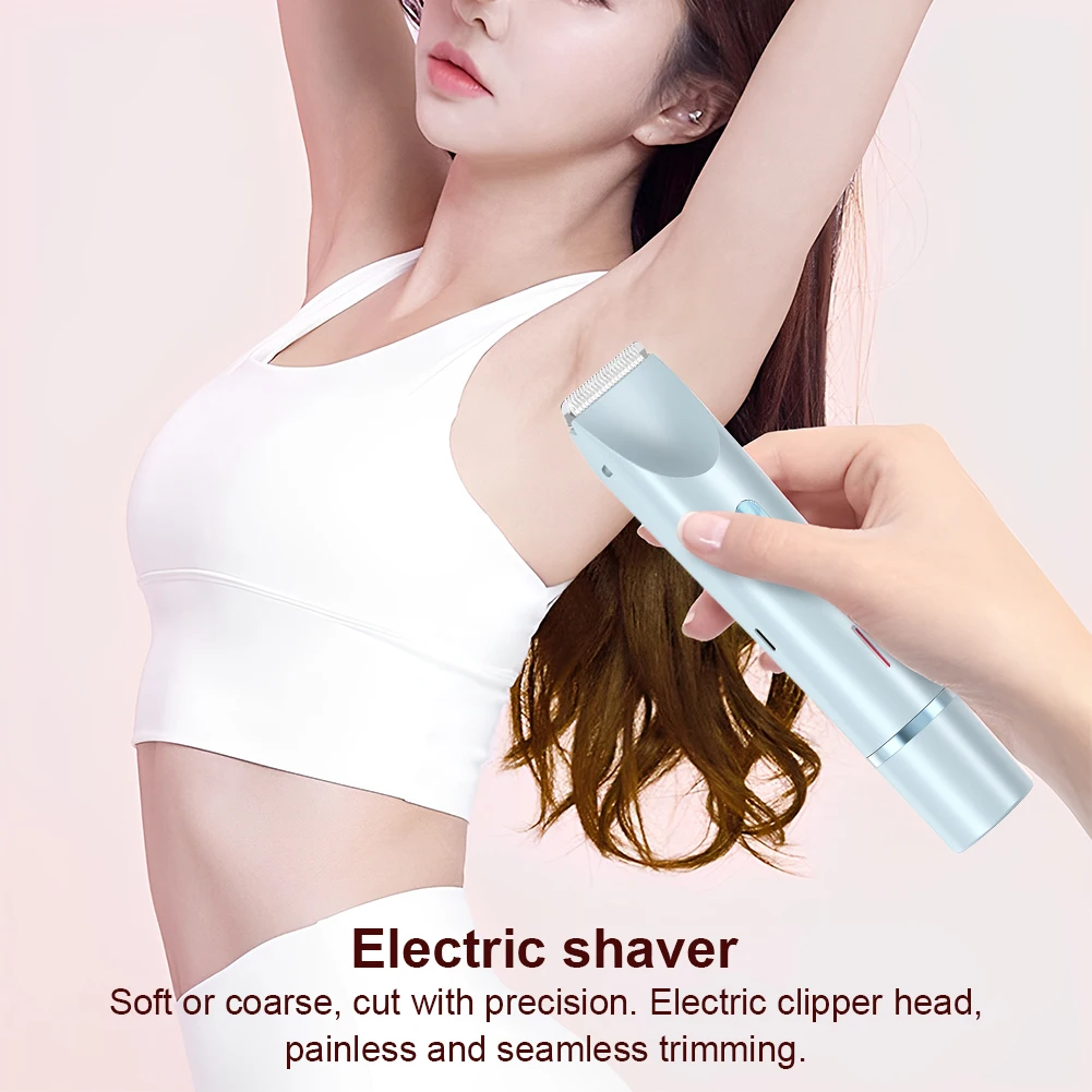 Hair Removal Razor for Women Waterproof Body Hair Trimmer Rechargeable Pubic Hair Trimmer for Pubic Legs Body Hair