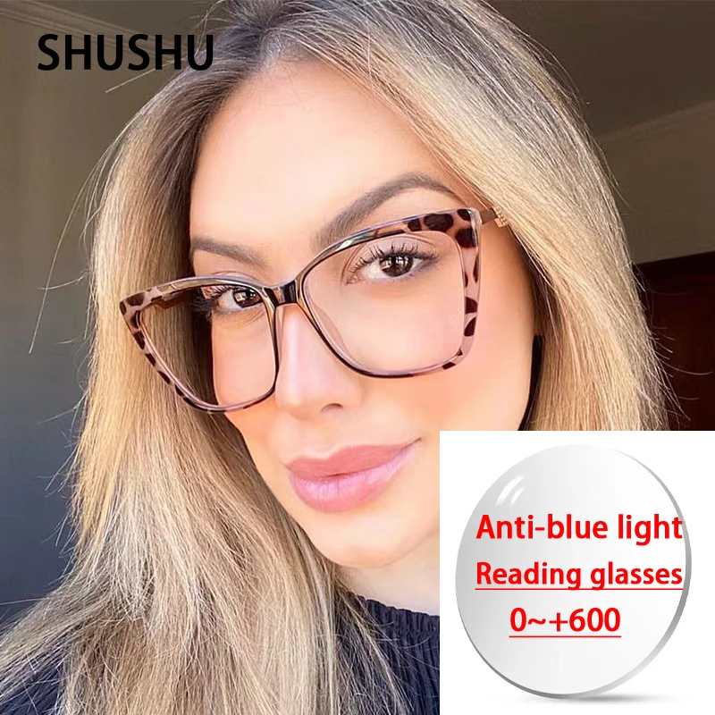 B26 Women's Butterfly Frame Reading Glasses Spring Foot Computer Magnifying Prescription Glasses 0.+50.+75.+100.+150.+200~+600