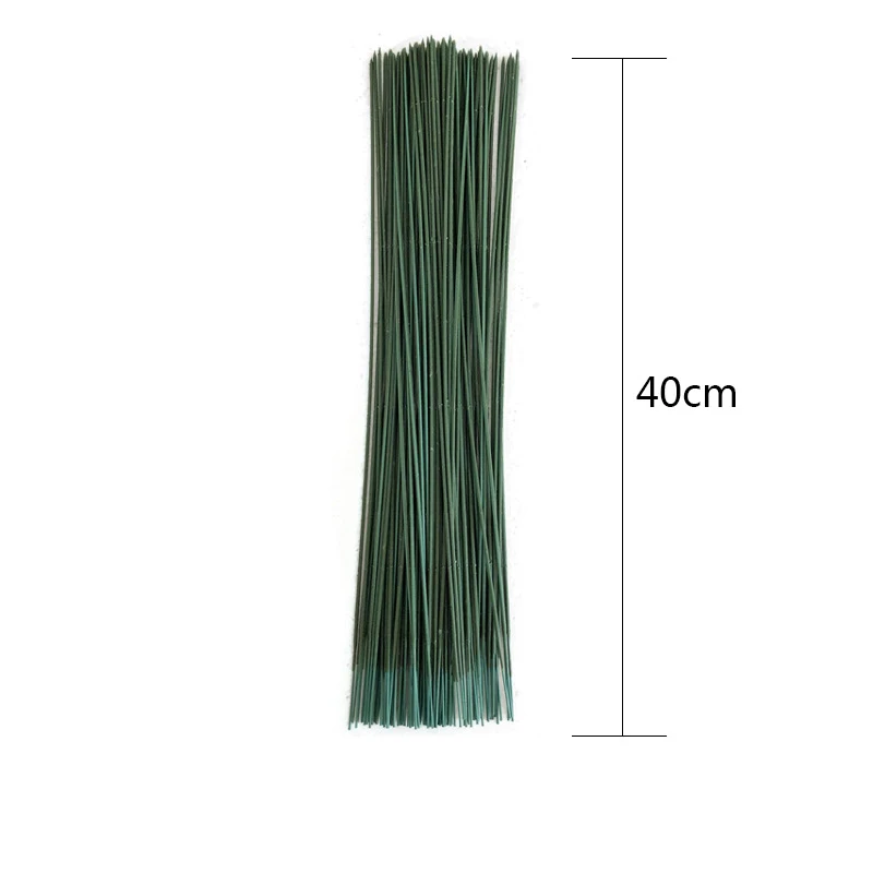 10pcs Artificial Flower Stem Iron Wire Stem DIY Flower Head Accessory For Plastic Stem Flower Pole Rose Flower Wedding Decoratio