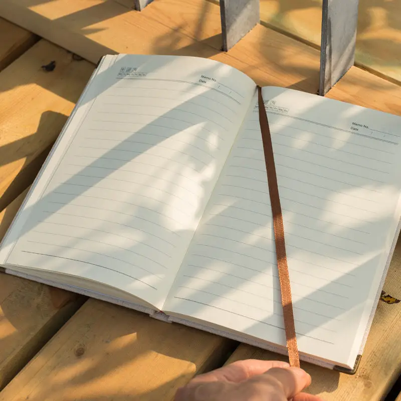 Product Literary Retro Diary Linen A5 Notebook Horizontal Line Notepad Chinese Flowers Creative Gifts New Cute