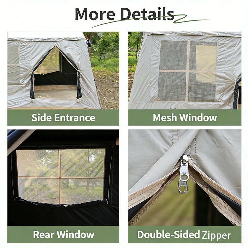 6.5+9 4.6平方メートル 1～4人用 アウトドア キャ - Outdoor Camping Tent Waterproof のレビューと価格