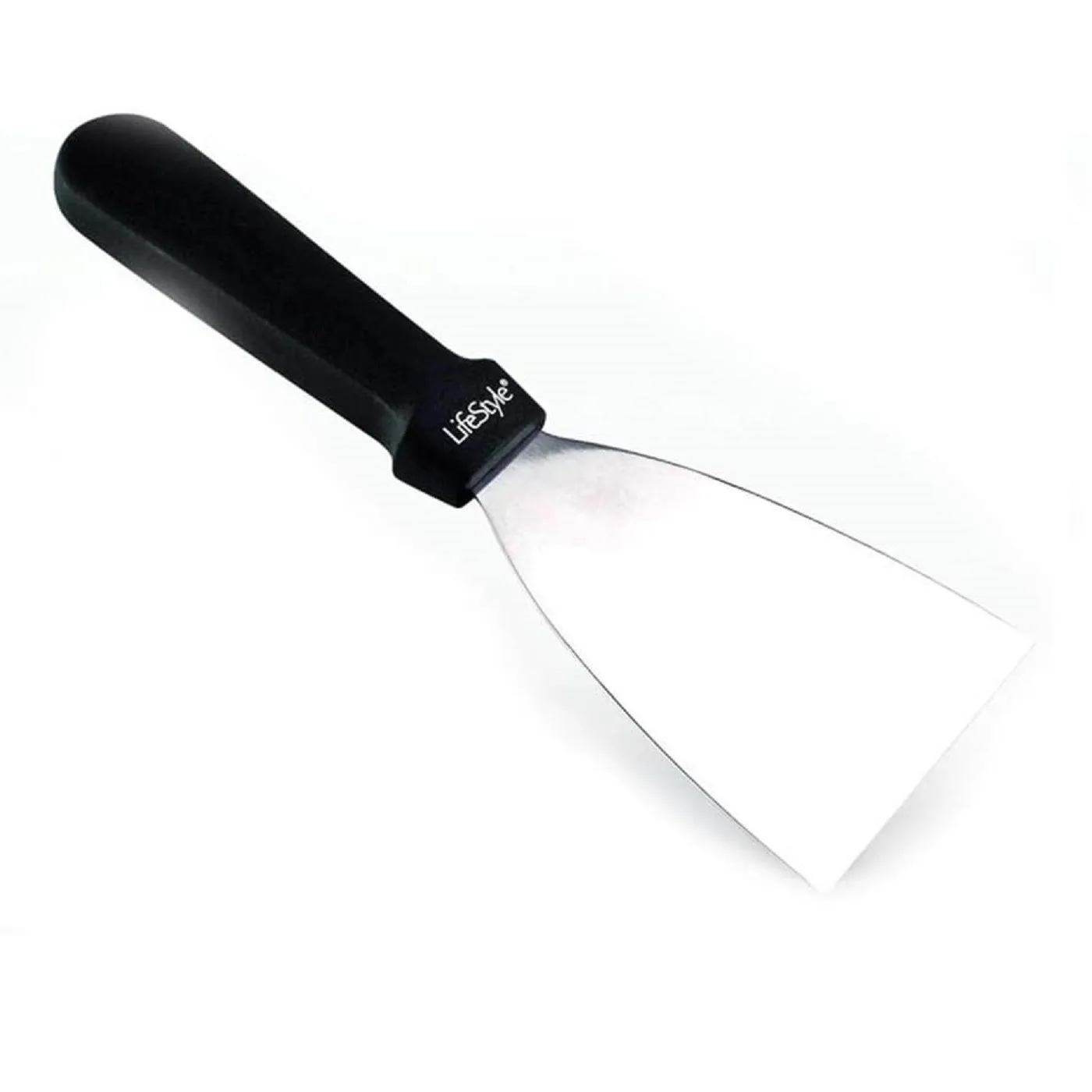 LifeStyle 24 cm Stainless Steel triangular Spatula, Kitchen and Pastry Palette, Plastic Handle with Hole, utensi