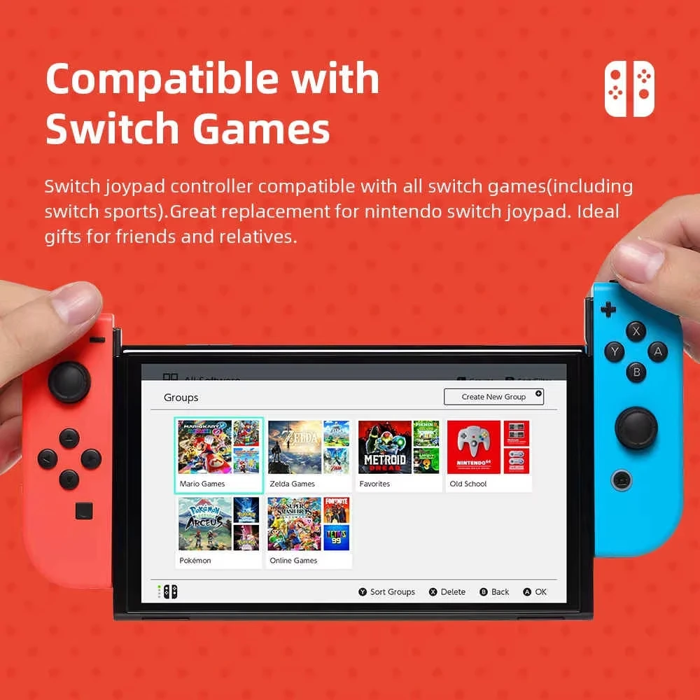 Joy Pad Joycons Gamepad For Nintendo Switch Joystick Bluetooth Wireless Game Controller Joystick With Trubo Video Game Consoles