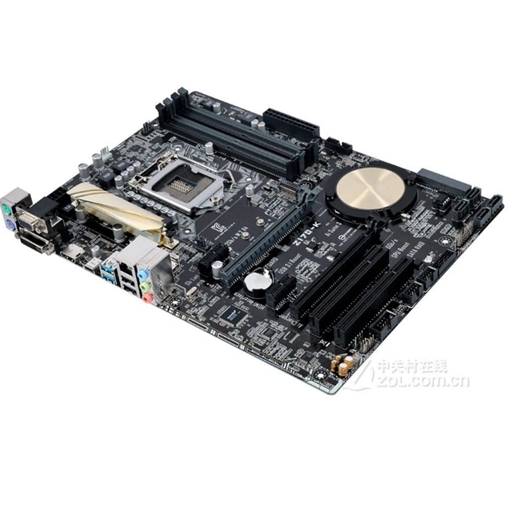 LGA 1151 Motherboard DDR4 Z170-K 64GB USB3.1 M.2 PCI-E 3.0 SATA 3 ATX Intel Z170 For Sixth gen Core i5-7500 cpu