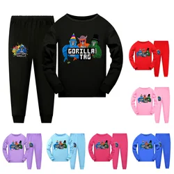 Gorilla Tag Clothes Kids Long Sleeve Pyjamas Toddler Girls Cartoon Pajama Sets Teenager Boys Autumn Sleepwear Children Nightwear