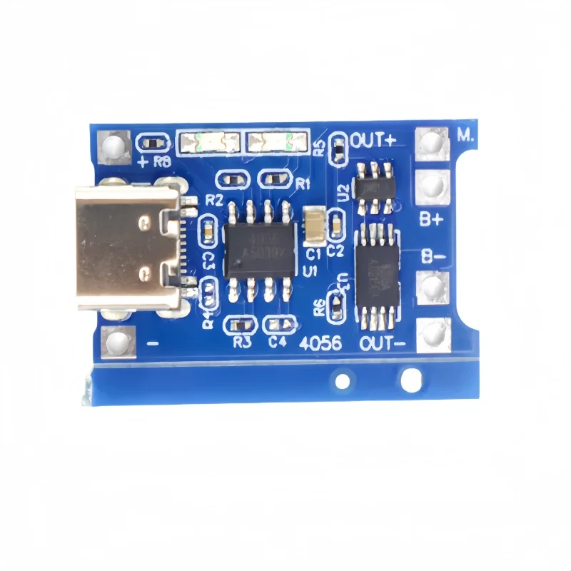 แผงวงจรชาร์จแบตเตอรี่ลิเธียม 18650 10 ชิ้น 5V 1A รุ่น TP4056 พร้อมพอร์ตชาร์จ Micro USB Type C และระบบป้องกัน