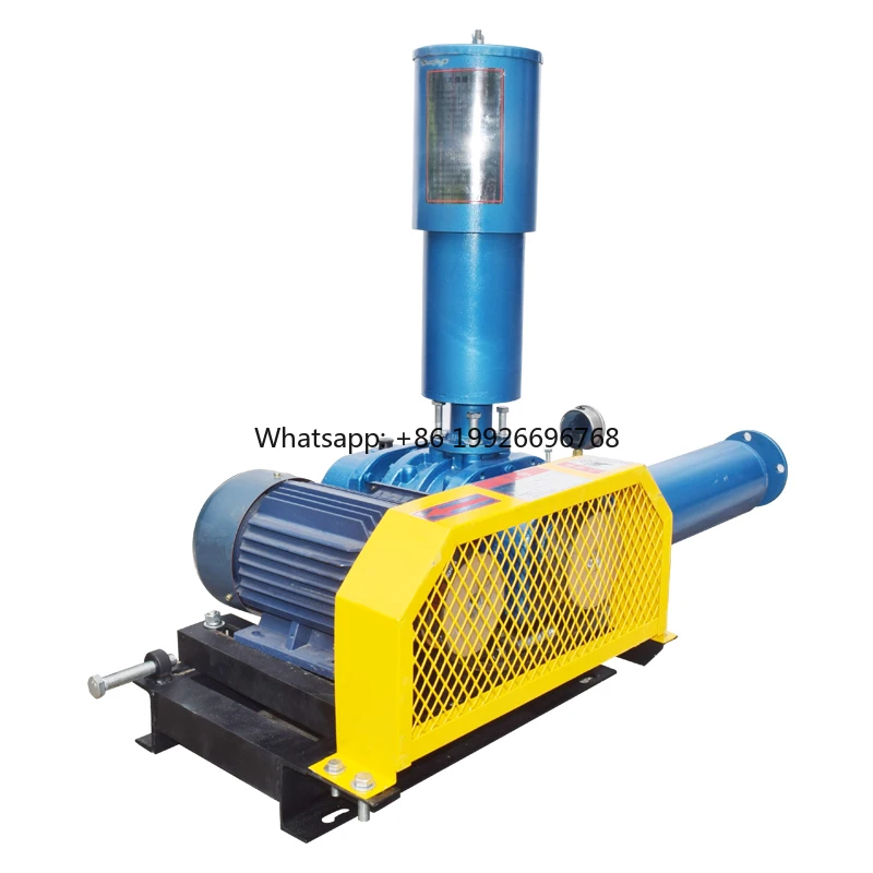 

Wholesale 220/380V Professional Electric Roots Fan High Pressure Sewage Treatment Aquaculture Three Lobes Air Blower
