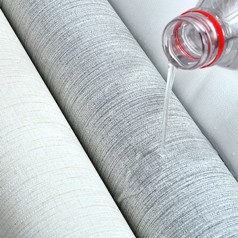 ورق حائط ذاتي اللصق من الكتان السميك مقاوم للماء ومقاوم للرطوبة لغرفة المعيشة وغرفة النوم وديكور المنزل