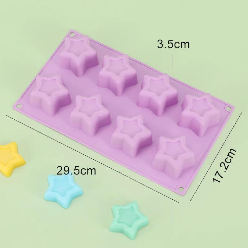 Stars Silicone Mould Diy Craft Soap Mould Mousse Cake Ice Mold Cake Decorating Tools Baking Accessories