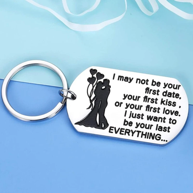 Wedding Anniversary Christmas Valentines Gifts To My Wife Husband Keychain Gift for Couple Women Men Boyfriend Girlfriend Custom