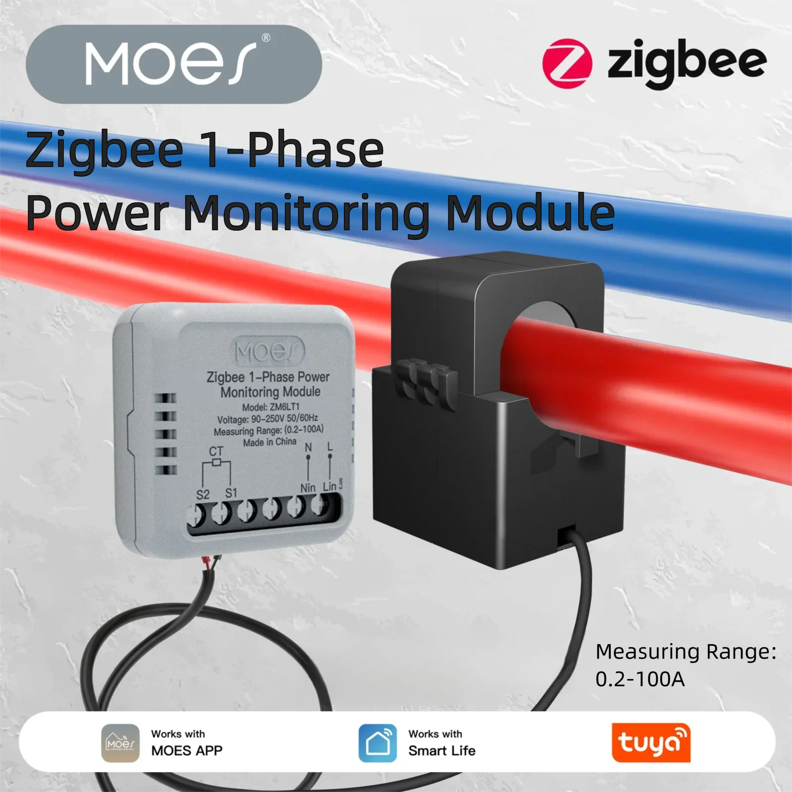 スマート-zigbee-エネルギーメーター-100a-クランプ変流器付き-アプリモニター-電力統計-ac90-250v-tuya-と連携