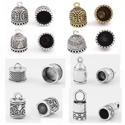 10Pcs/set Alloy Flowers Pattern Beads Cap Tassel Caps For Diy Pendant Tassel Craft Jewelry Handmade Making Findings Accessories