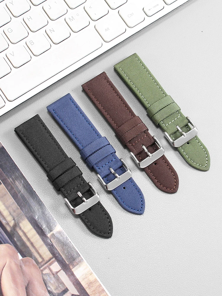 

Nylon watch strap suitable for Tissot Speedy, Dimensity, Hamilton, Mido Precision leather strap, men's 22mm