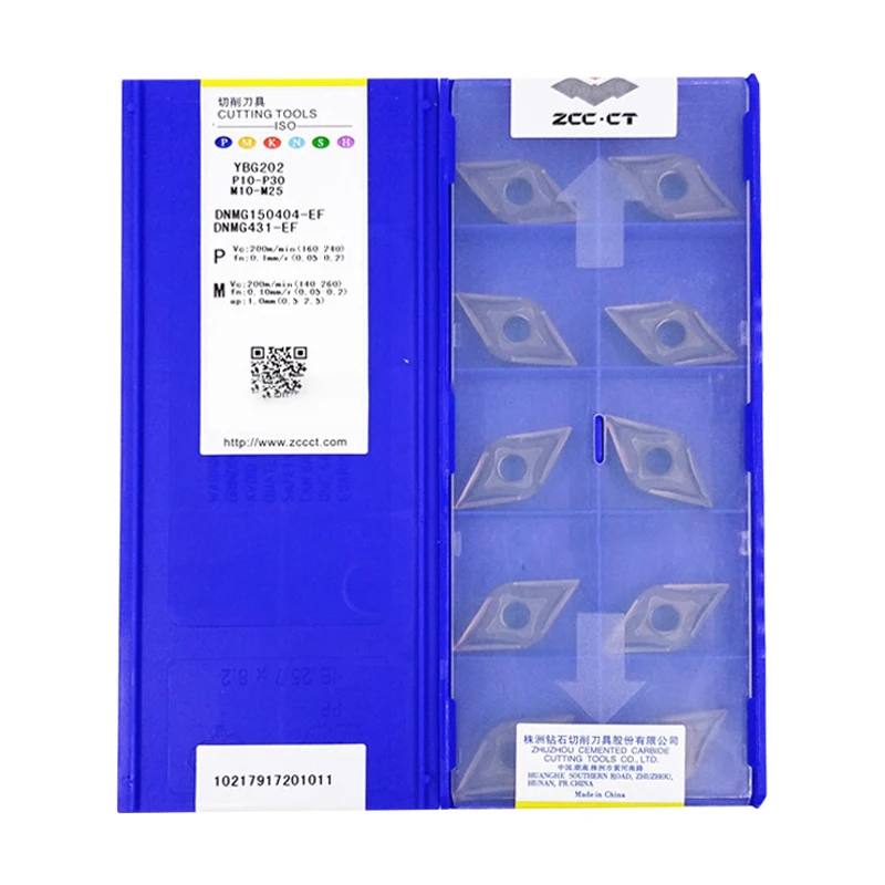 

Original ZCCCT DNMG150404-EF YBG202 YBG205 Carbide Insert | CNC Cutting Tools | High Hardness Wear-Resistant