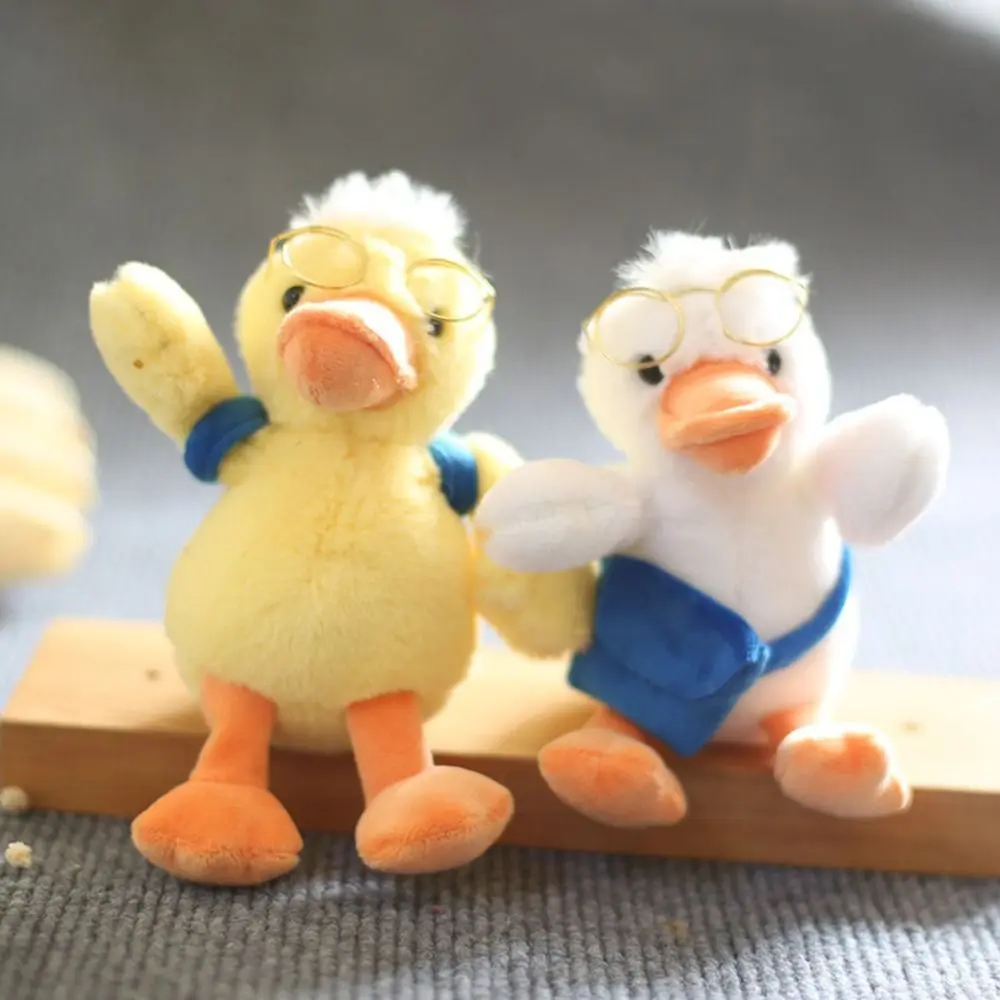 Kawaii Stuffed Plush Cartoon Yellow Duck Keychain Animals Creative Fluffty Animal Doll Cute Soft Duck Doll Pendant