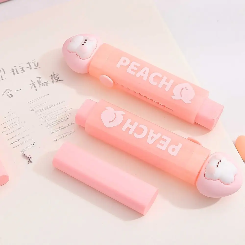 Art Pencil Erasers High Elasticity Peach Rabbit Traceless Dustless Japanese Creative Kawaii Student Stationery Drawing Writing