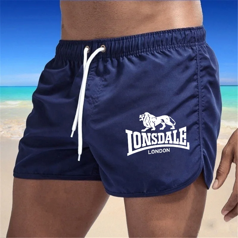 LONSDALE 2024 Men's Beach Sports Shorts Light Summer Pants Loose Pocket Suit